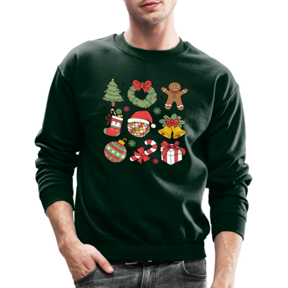 Christmas Holiday Season Sweatshirt - forest green