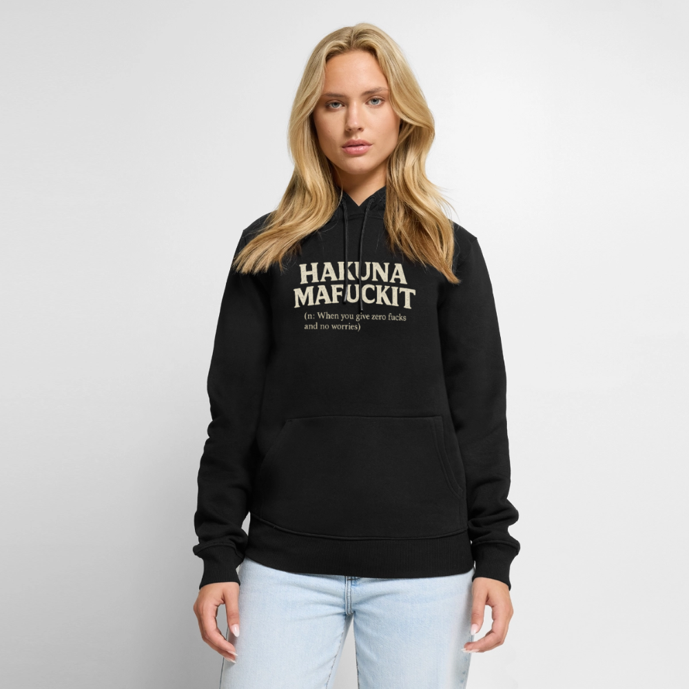 Hakuna Mafuckit Men’s Funny Graphic Hoodie Color: Black