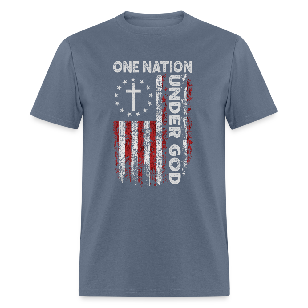 One Nation Under God T-Shirt - denim