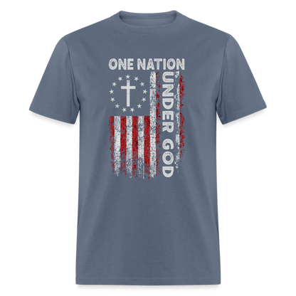 One Nation Under God T-Shirt - denim