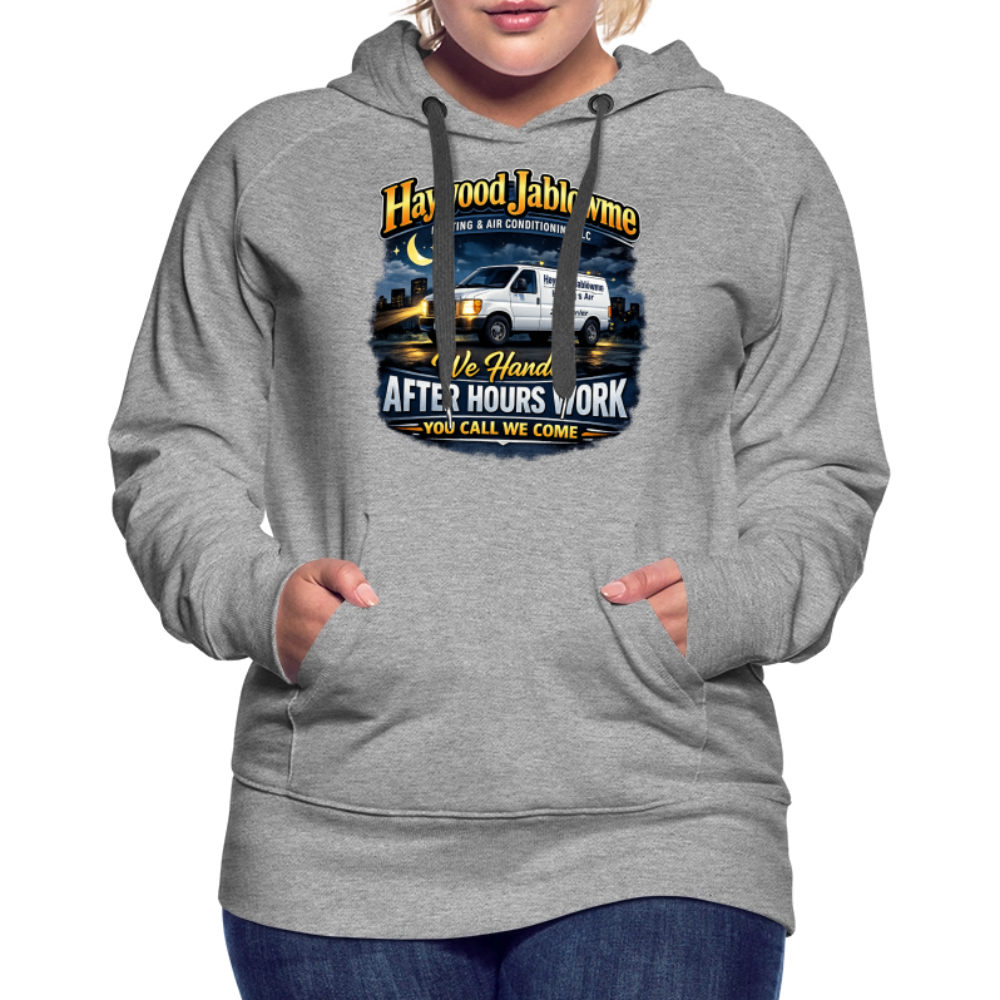 Haywood Jablowme Funny Women’s HVAC Hoodie Color: White