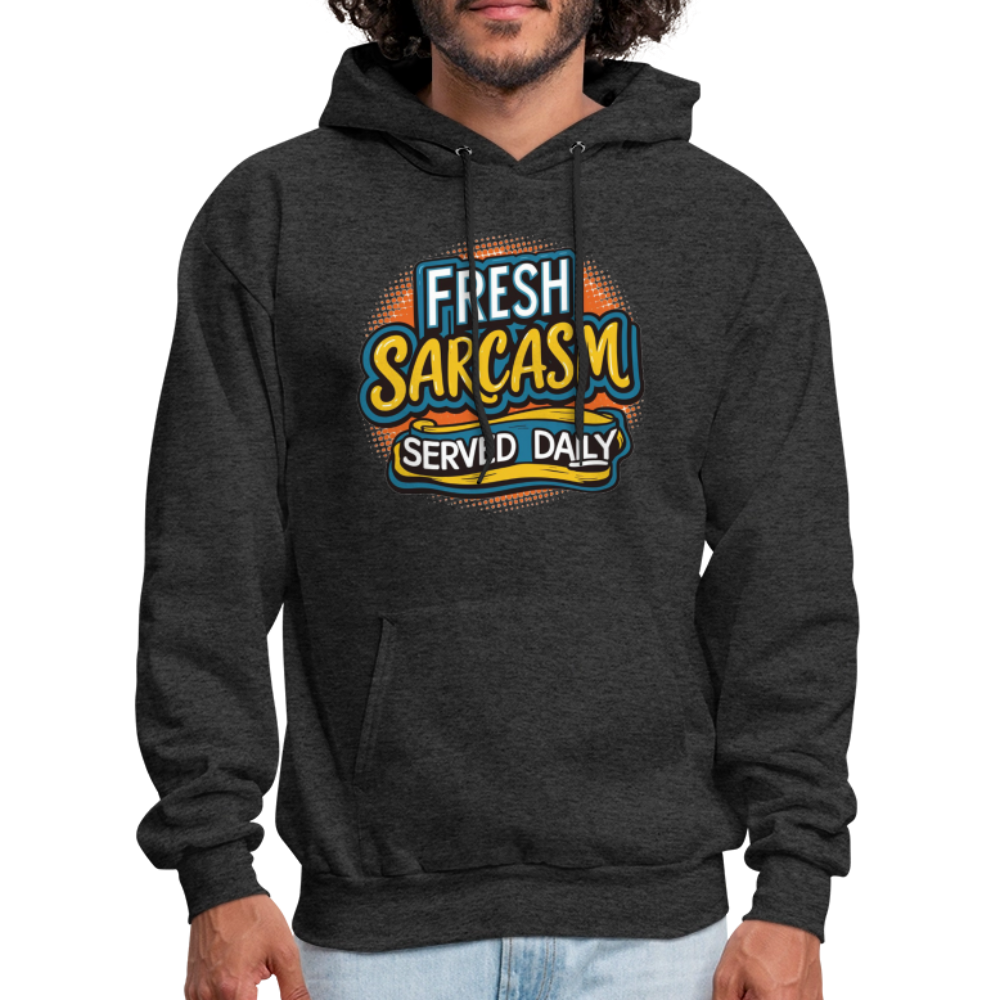 Fresh Sarcasm Served Daily Hoodie - charcoal grey