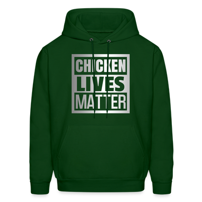 Chicken Lives Matter Hoodie - forest green