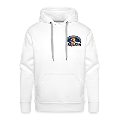 DOGE Men’s Premium Hoodie (front/back print) - white