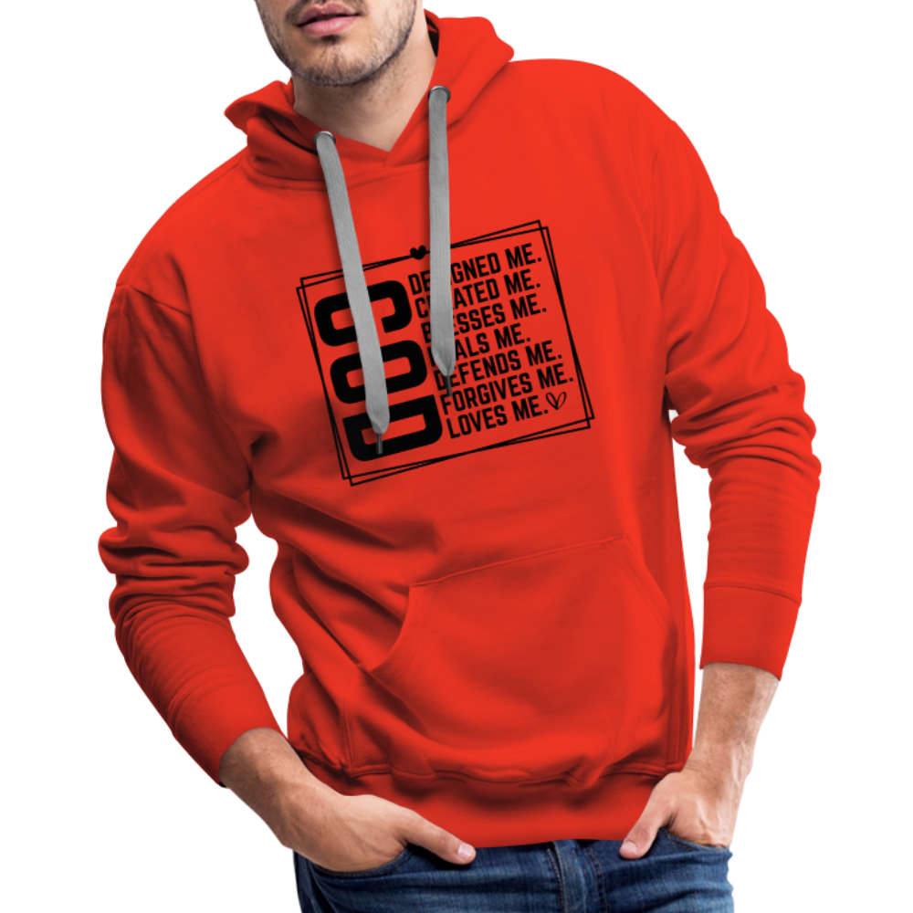 GOD Designed Me Men’s Premium Hoodie - red