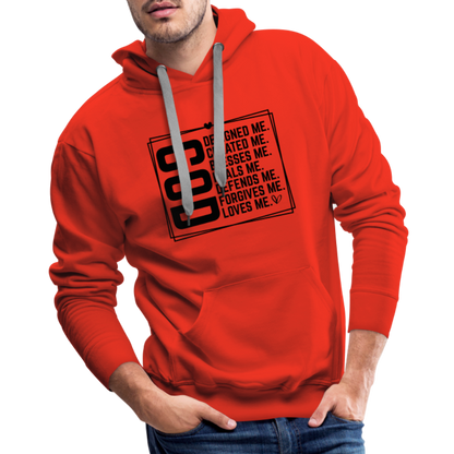 GOD Designed Me Men’s Premium Hoodie - red