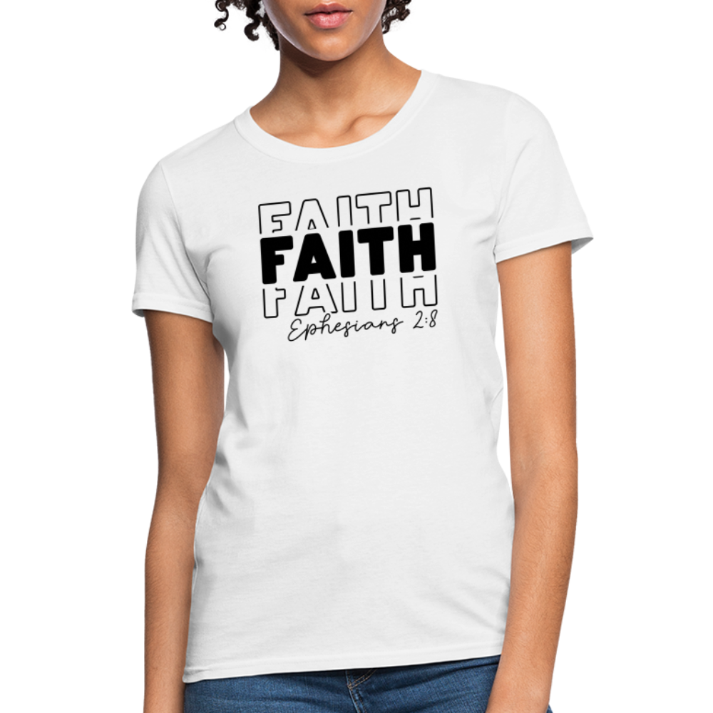 Faith Ephesians 2:8 Women's T-Shirt - white