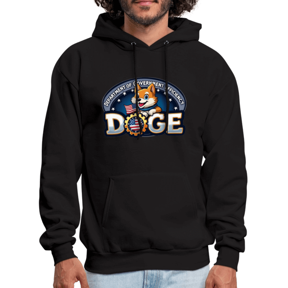 DOGE Logo (Dept of Government Efficiency) Hoodie - black