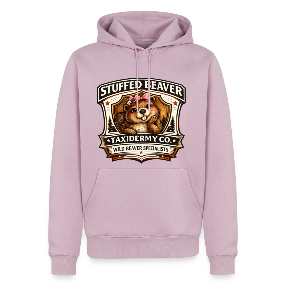 Stuffed Beaver Taxidermy Funny Adult Hoodie Color: Dusty Pink
