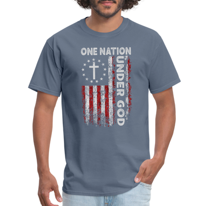 One Nation Under God T-Shirt - denim