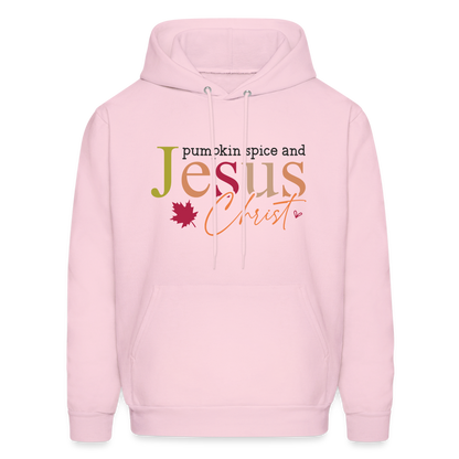 Pumpkin Spice and Jesus Christ Hoodie - pale pink