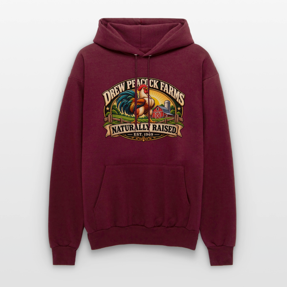 Drew Peacock Farms Hoodie - burgundy