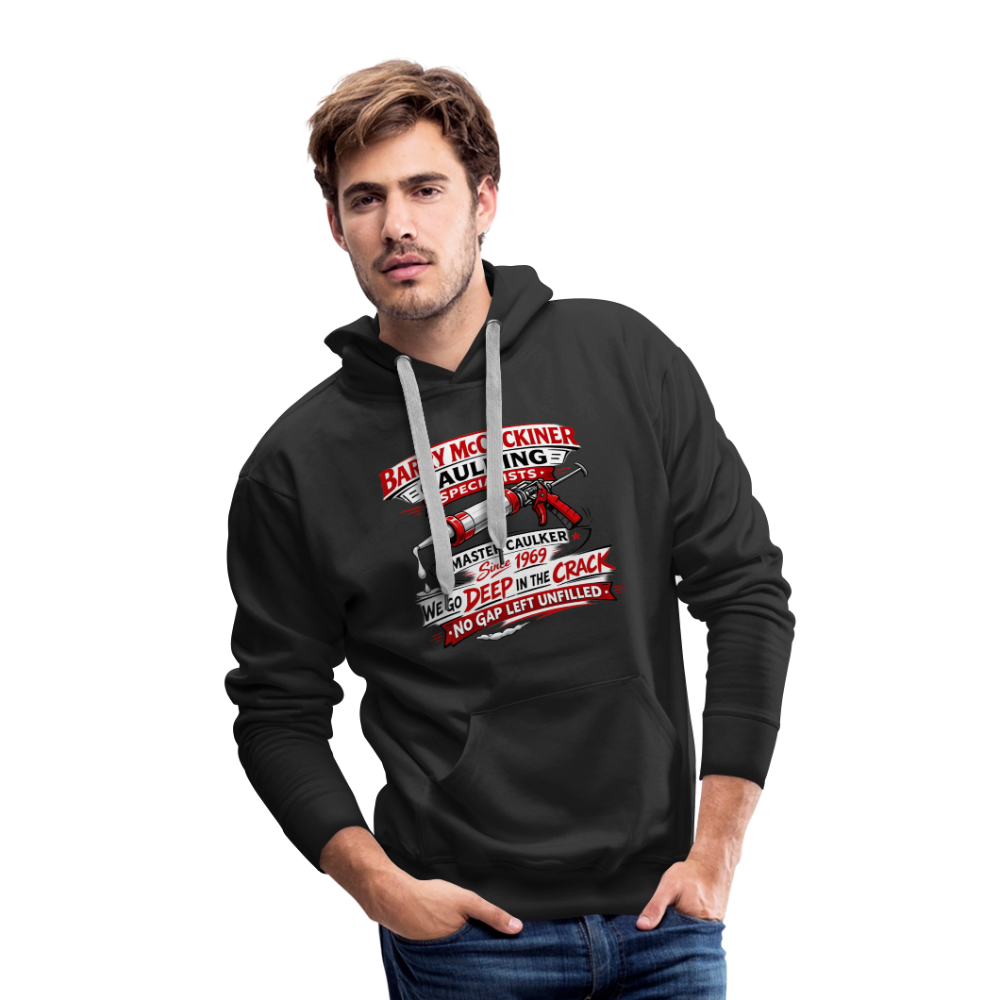 Barry McCockiner Caulking Funny Hoodie Color: Charcoal Grey