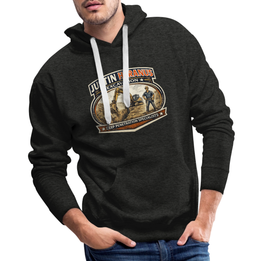 Justin Heranus Drilling Co Hoodie Funny Adult Humor Gear Color: heather grey