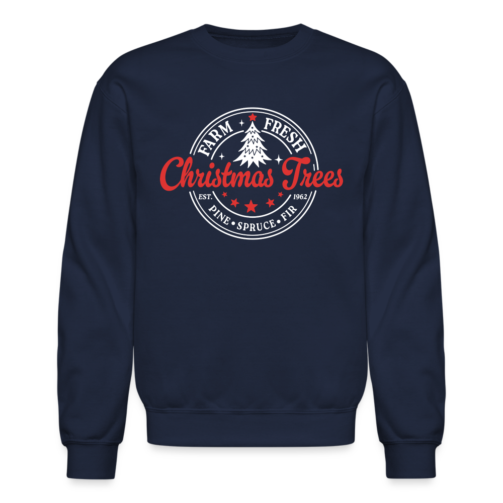 Farm Fresh Christmas Trees Sweatshirt - navy