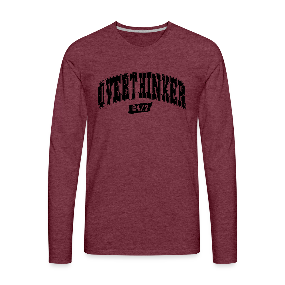 Men's Premium Long Sleeve T-Shirt - heather burgundy