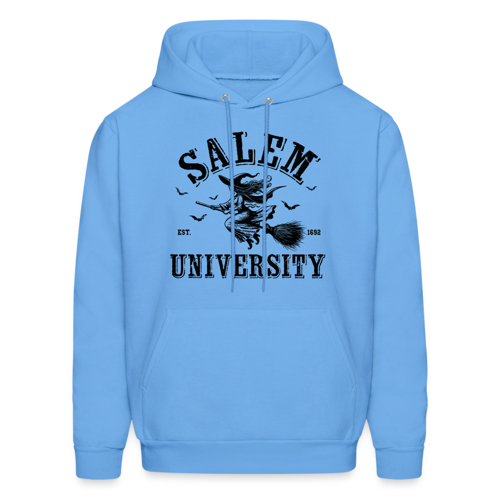 Salem University Hoodie (Halloween Witch Riding Broom) - carolina blue