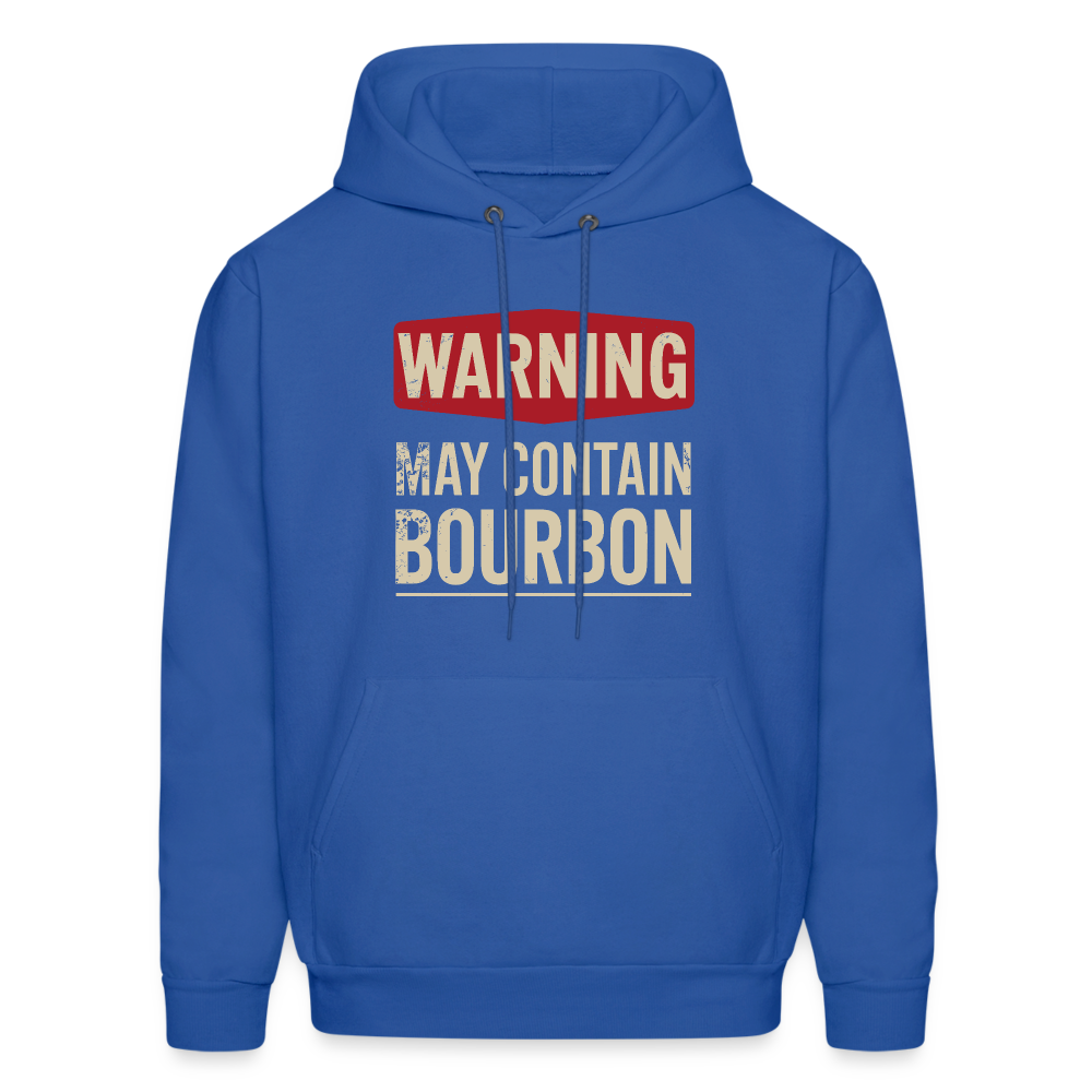 Warning May Contain Bourbon Hoodie - royal blue