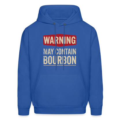 Warning May Contain Bourbon Hoodie - royal blue