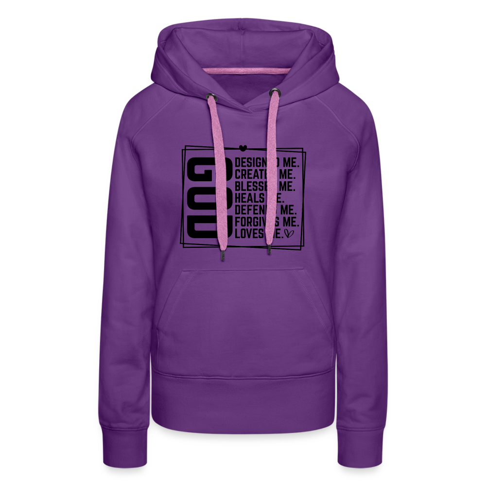 GOD Designed Me Women’s Premium Hoodie - purple 