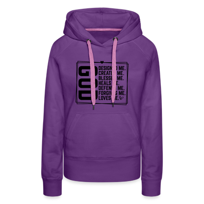 GOD Designed Me Women’s Premium Hoodie - purple 