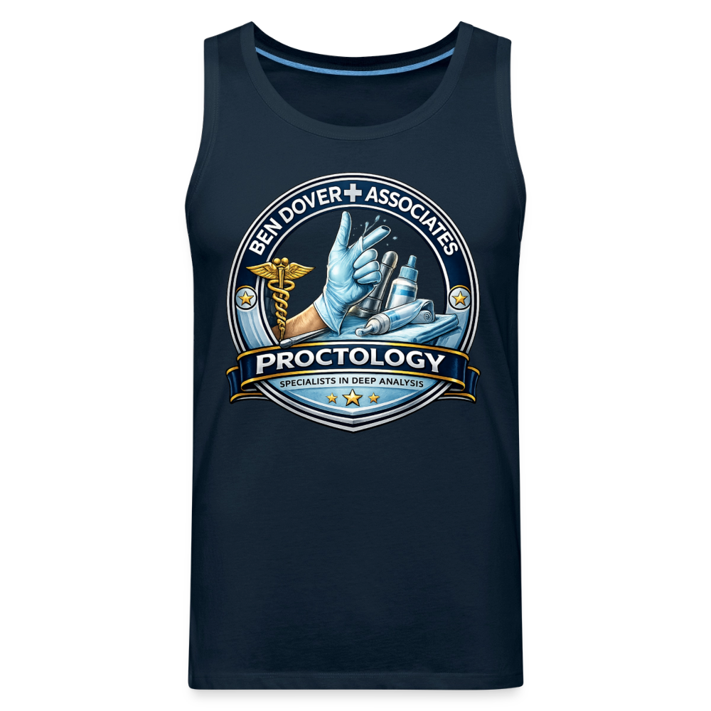 Ben Dover Proctology Funny Tank Top Color: White