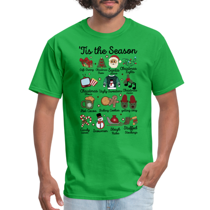 Tis The Season (Christmas) T-Shirt - bright green