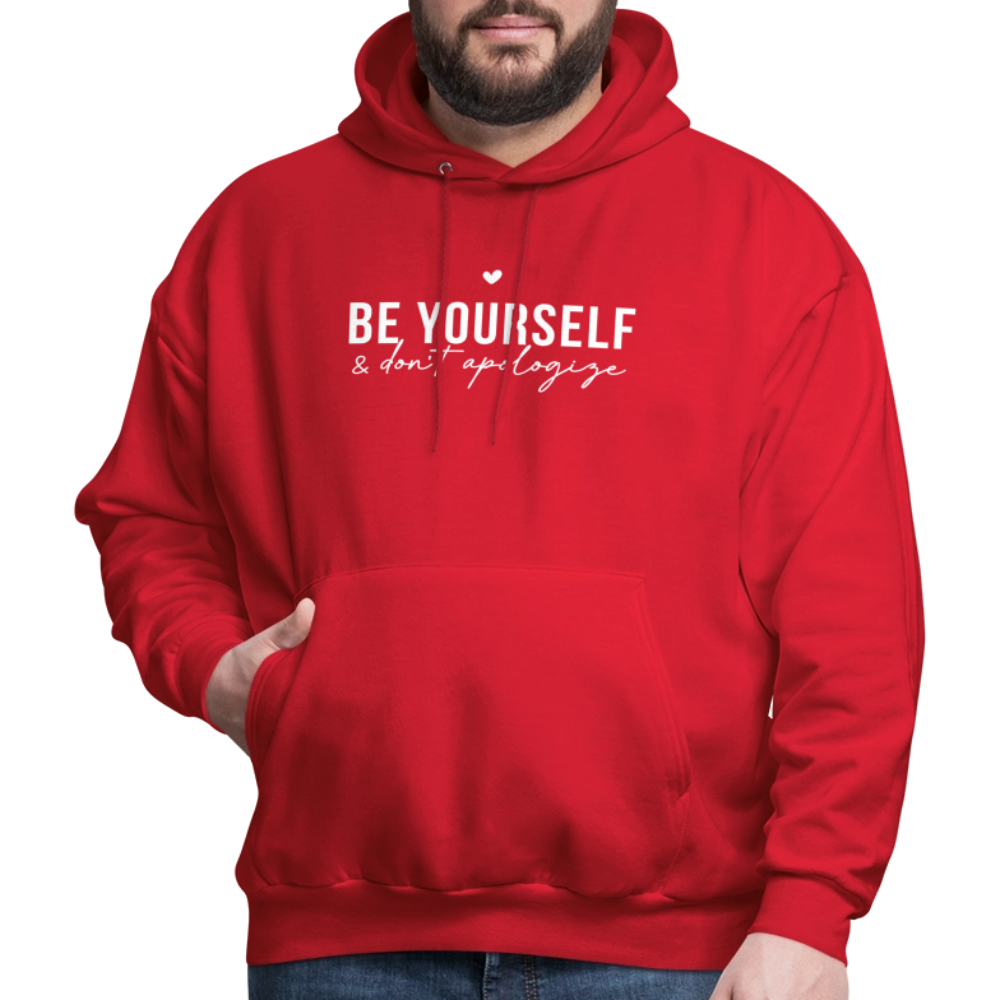 Be Yourself & Don't Apologize Hoodie - red