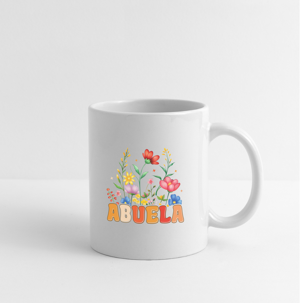 Abuela Coffee Mug with Floral Design - white