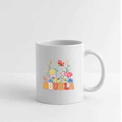 Abuela Coffee Mug with Floral Design - white