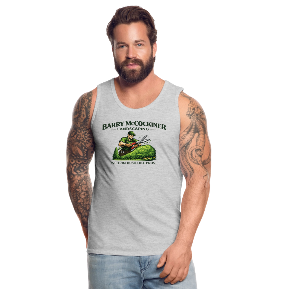 Barry McCockiner Landscaping Funny Tank Top Color: Heather Gray