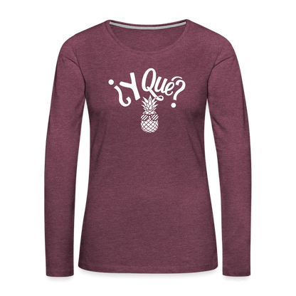 Women's Premium Long Sleeve T-Shirt - heather burgundy