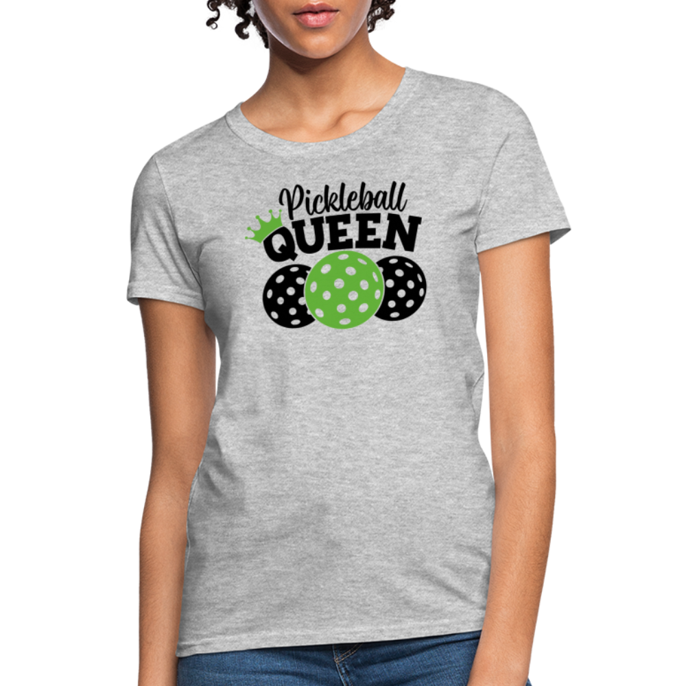 Pickleball Queen Women's Contoured T-Shirt - heather gray