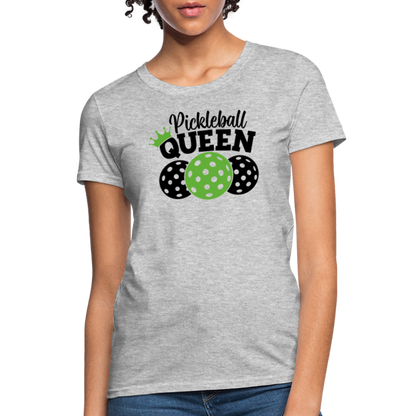 Pickleball Queen Women's Contoured T-Shirt - heather gray