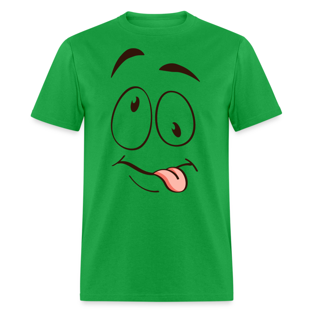 Suggestive Silly Face with Tongue T-Shirt - bright green