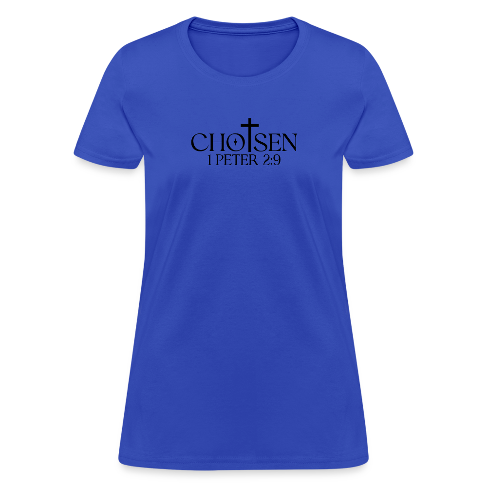 Chosen 1 Peter 2:9 Women's T-Shirt - royal blue