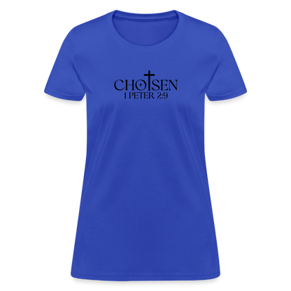 Chosen 1 Peter 2:9 Women's T-Shirt - royal blue