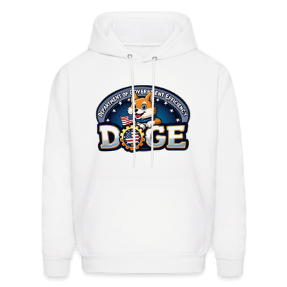 DOGE Logo (Dept of Government Efficiency) Hoodie - white