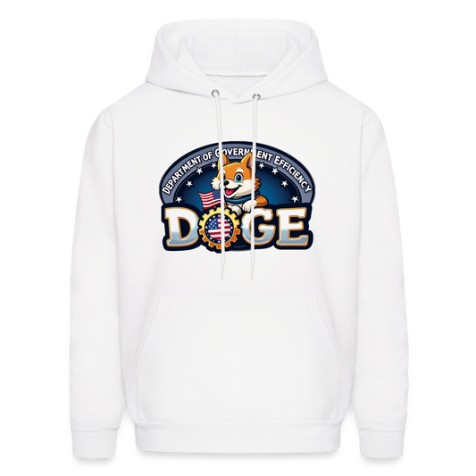 DOGE Logo (Dept of Government Efficiency) Hoodie - white