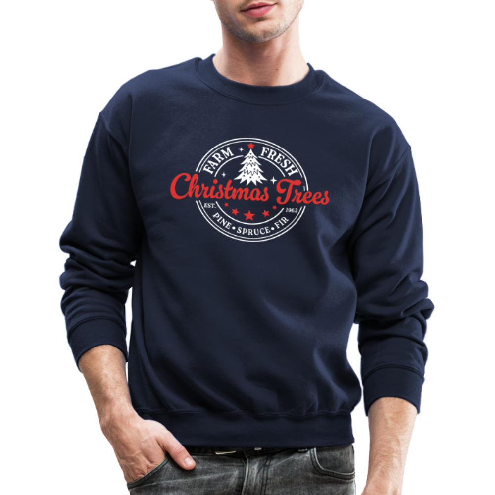 Farm Fresh Christmas Trees Sweatshirt - navy