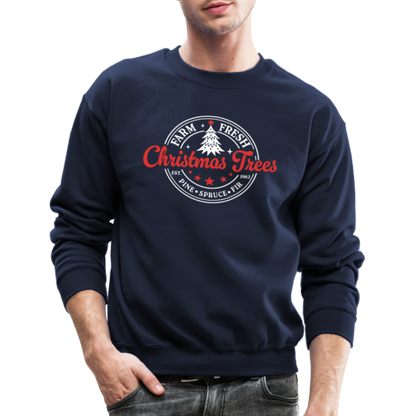 Farm Fresh Christmas Trees Sweatshirt - navy