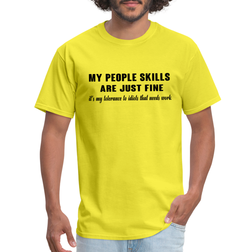 It's My Tolerance To Idiots That Needs Work T-Shirt - yellow