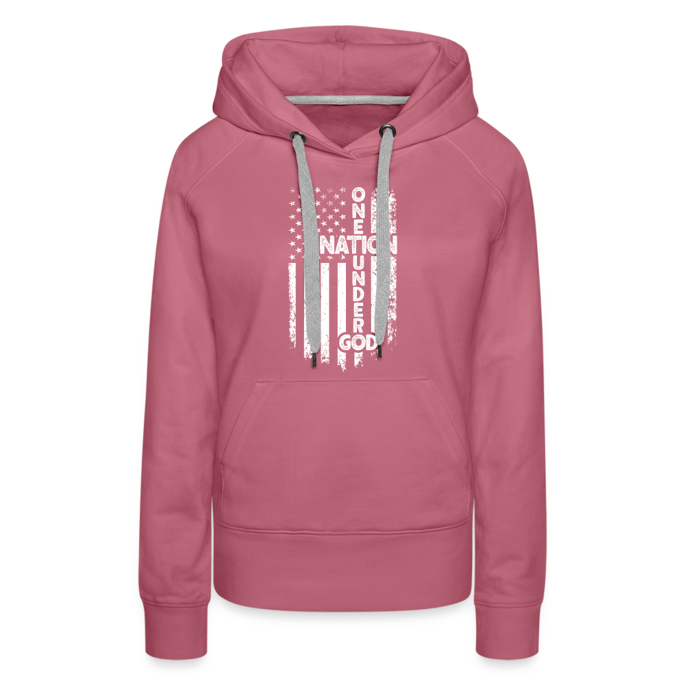 One Nation Under God Women’s Premium Hoodie - mauve