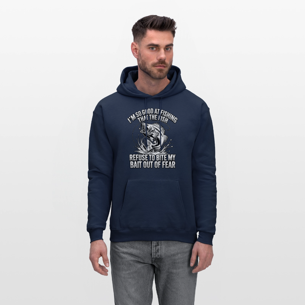 I’m So Good at Fishing the Fish Refuse to Bite Hoodie Color: Denim Blue