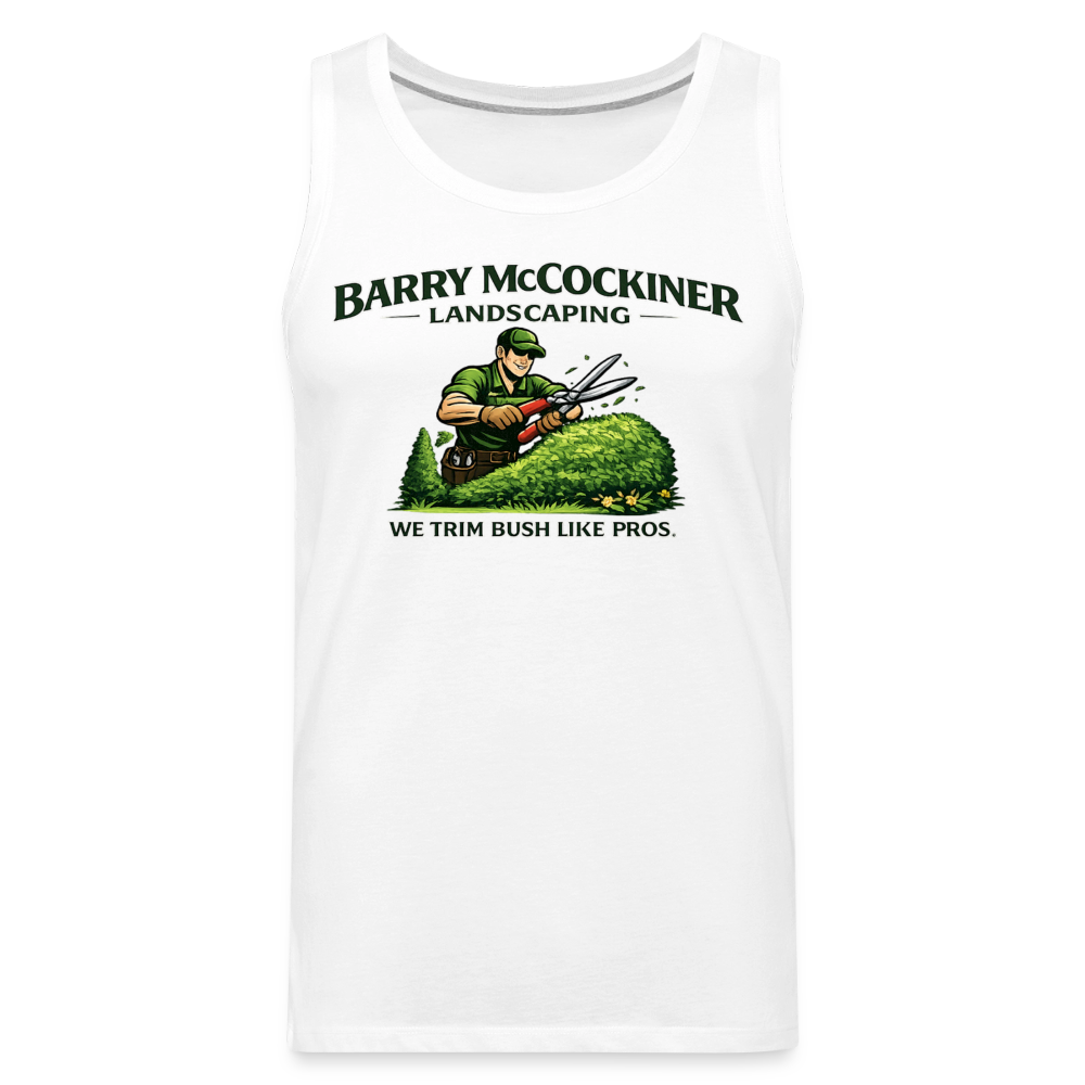 Barry McCockiner Landscaping Funny Tank Top Color: Heather Gray