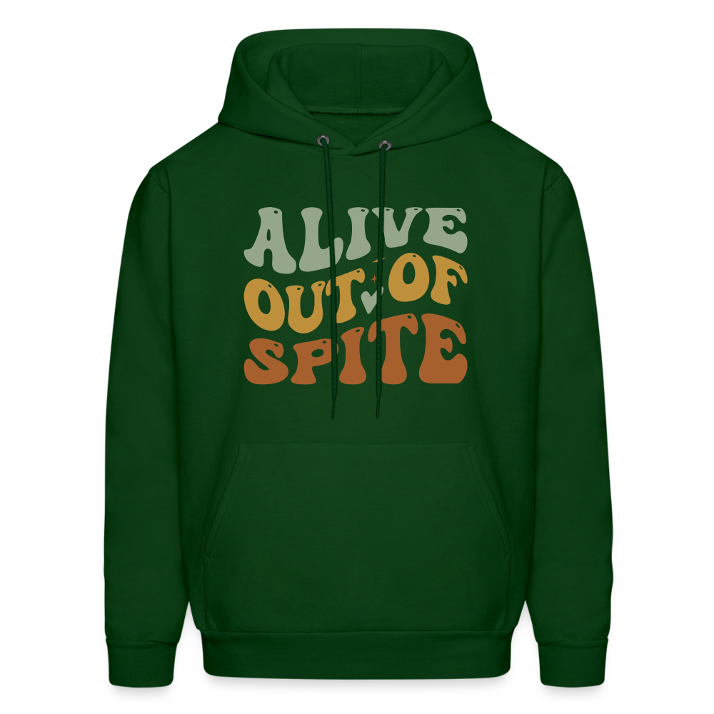 Alive Out Of Spite Hoodie - forest green