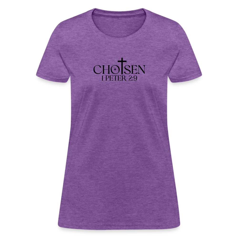 Chosen 1 Peter 2:9 Women's T-Shirt - purple heather