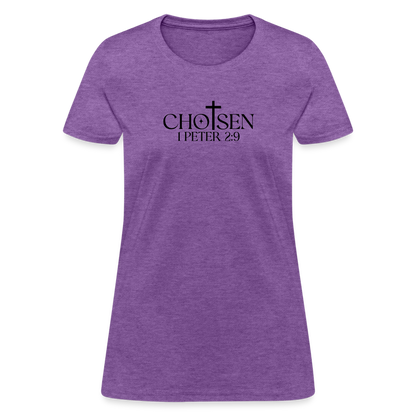 Chosen 1 Peter 2:9 Women's T-Shirt - purple heather