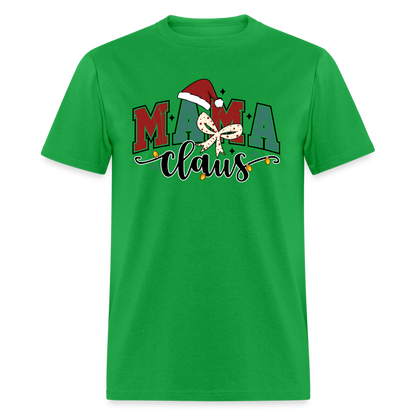 Mama Claus (Christmas) T-Shirt - bright green