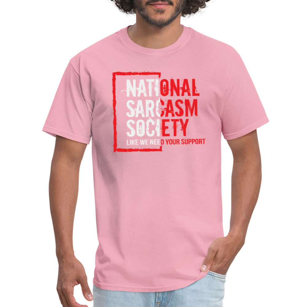 National Sarcasm Society T-Shirt - pink